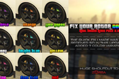 Blue Rotor Color Fix for Real Brand Rims